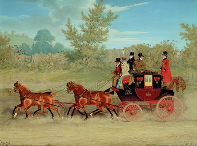 Die Exeter Royal Mail auf einer Landstraße von James Pollard